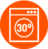 Lavable en machine à 30 °C